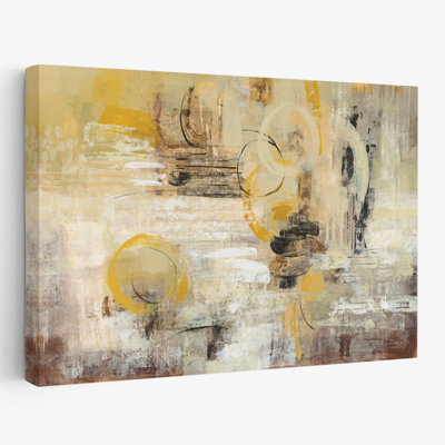 Soft Glow - Abstract Beige Black Brown