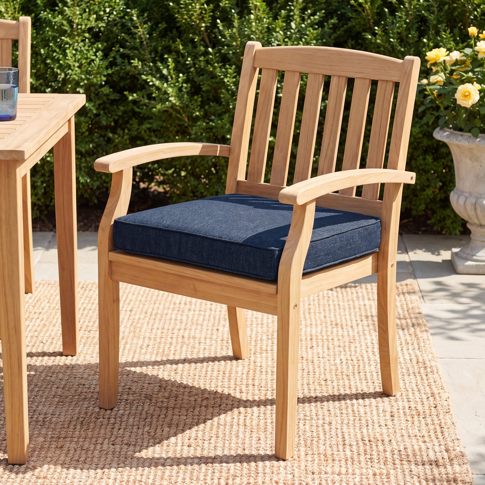 Sunbrella® Seat Cushion, Improve Indigo Sunbrella®