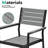 6 - Person Aluminum Patio Dining Set With Stackable Chairs And Umbrella Hole-240685470