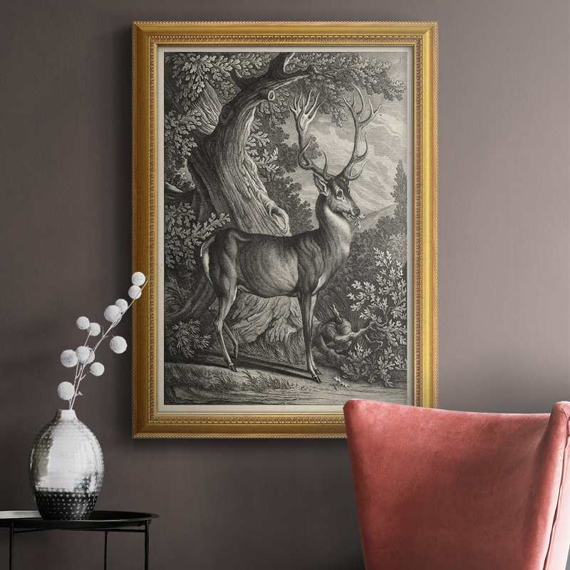 Woodland Deer I Woodland Deer I, toile encadrée de qualité supérieure, prête à être accrochée, L 18 po x H 27 po