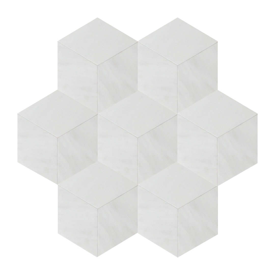 Soft Touch 4" x 4" Marble Honeycomb Mosaic Wall & Floor Tile Seven Seas Collection