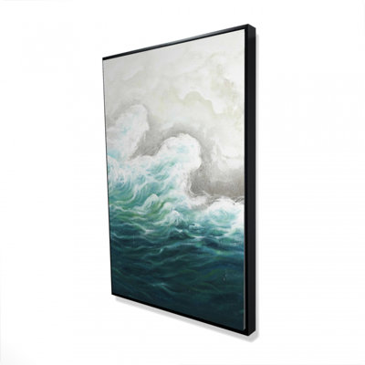 Bord de mer - Toile encadrée turquoise pour décoration intérieure