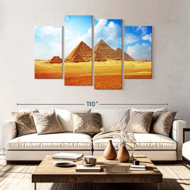 Anciennes pyramides de Gizeh, H 54 po x l 84 po