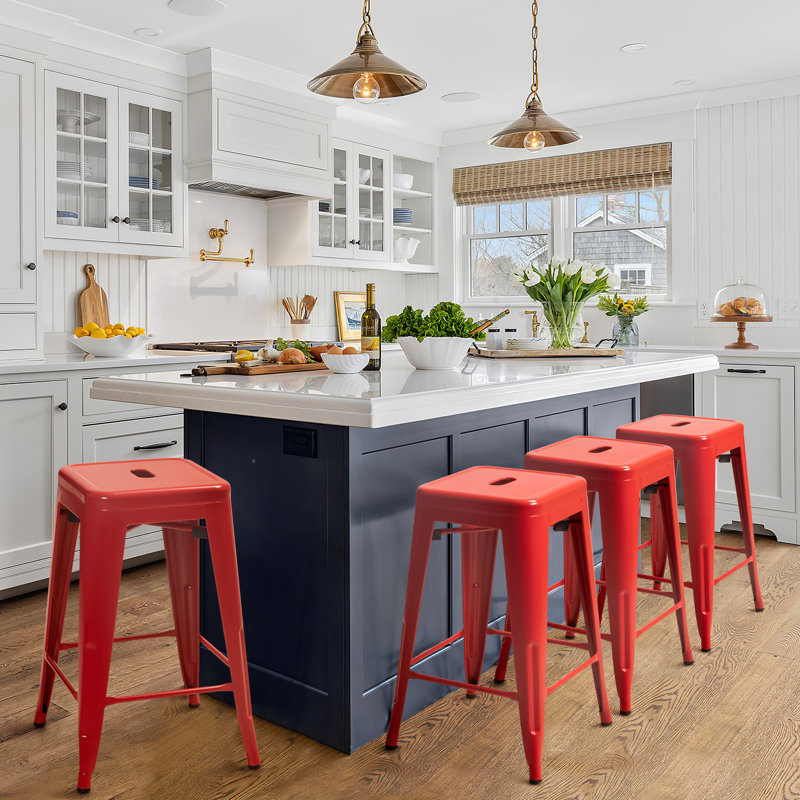Tabouret de comptoir 24 po Medway, Rouge