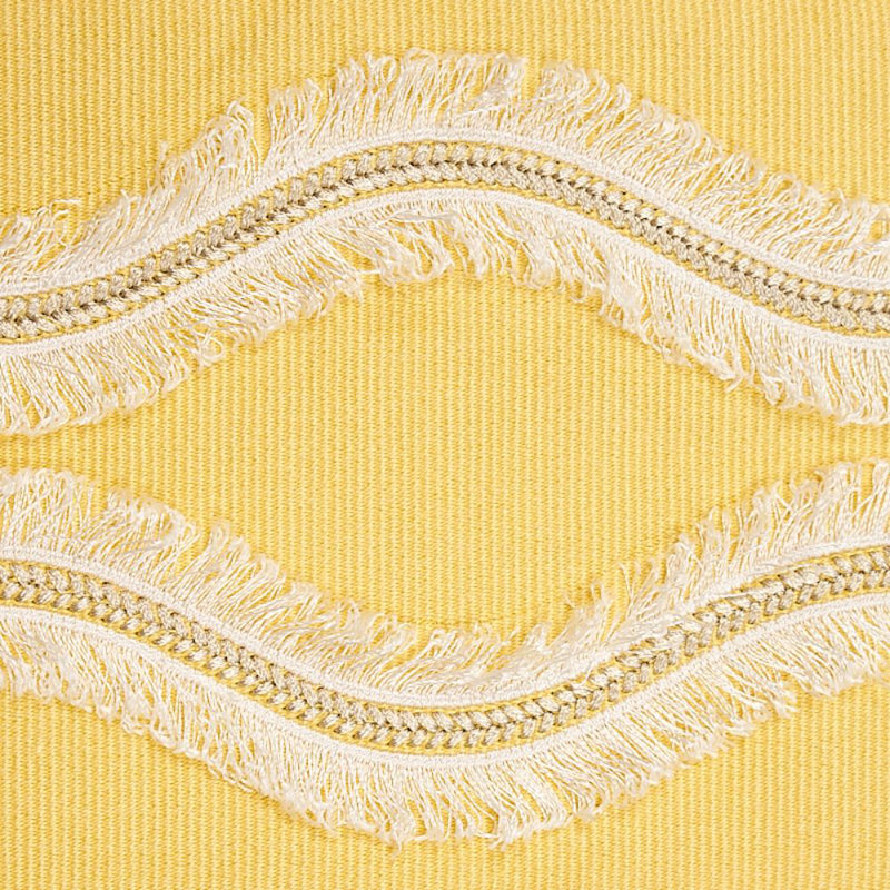 Ogee Embroidered Tape, Yellow