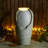 28.25"H Oversized Petals Textured Ceramic Jar Outdoor Floor Fountain With Pump And LED Light (KD)-880841857
