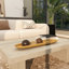 Plateau brun en bois de teck Aughalish