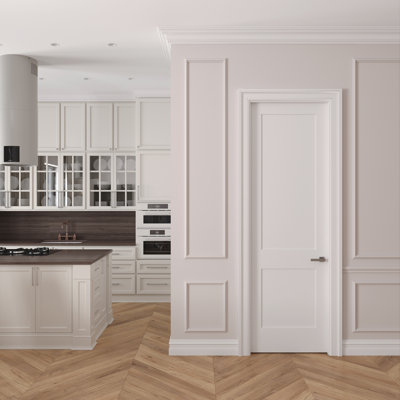 Paneled Manufactured Wood Solid Manufactured Wood White Gauss Standard Door -  RESO, RID2280-2WORBLH