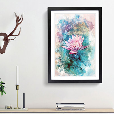 Colourful Water Lily in Abstract - Picture Frame Graphic Art Print
