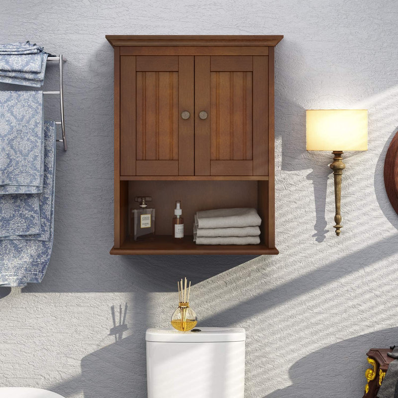 Rangement pour salle de bain Carnstroan, Brun-roux