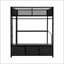 Lit mezzanine double en métal avec DEL