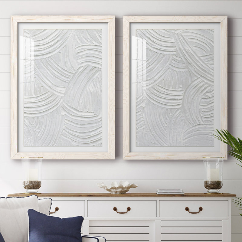 «Sandstone Grooves I-Premium», reproduction encadrée prête à être accrochée, Cadre blanc, H 36,5 po x l 53 po x P 1,5 po