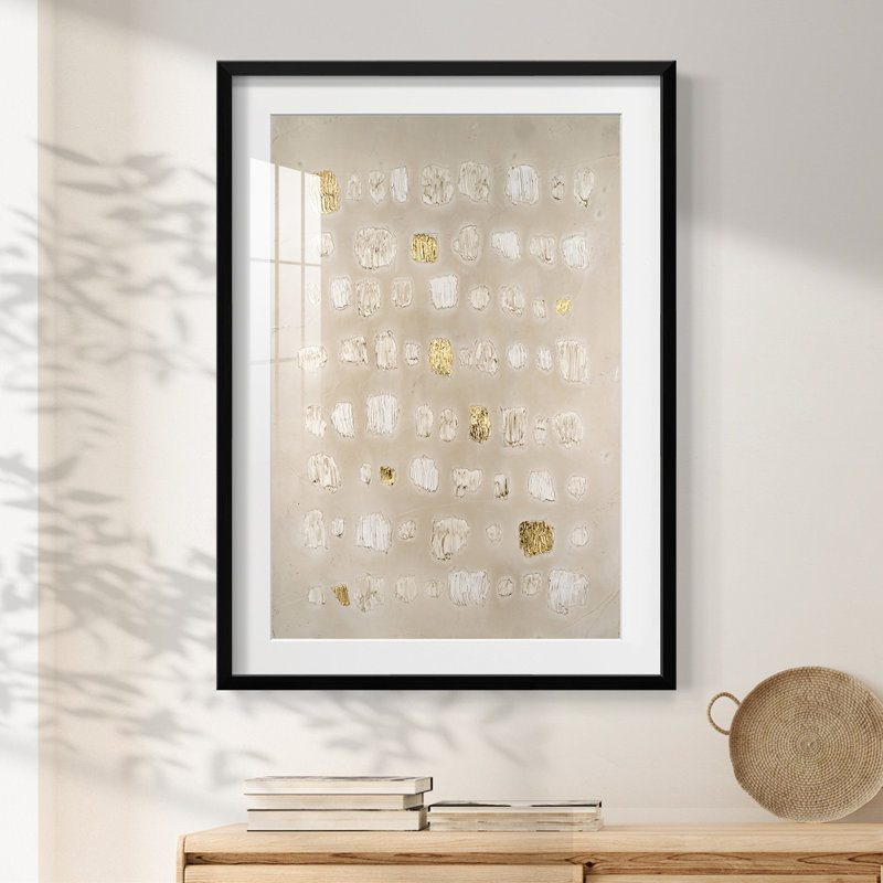 Embellished Cobblestone II -Framed Print, 28.5" H x 20.5" W, Black