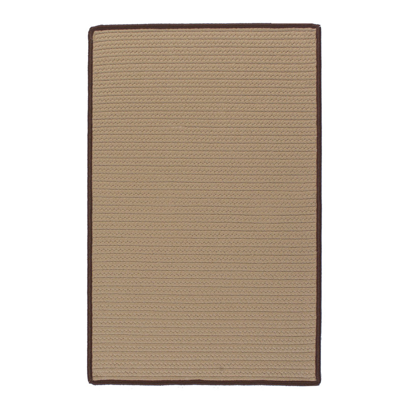 Tapis décoratif tressée beige/brun Nahua, Carré 11 pi