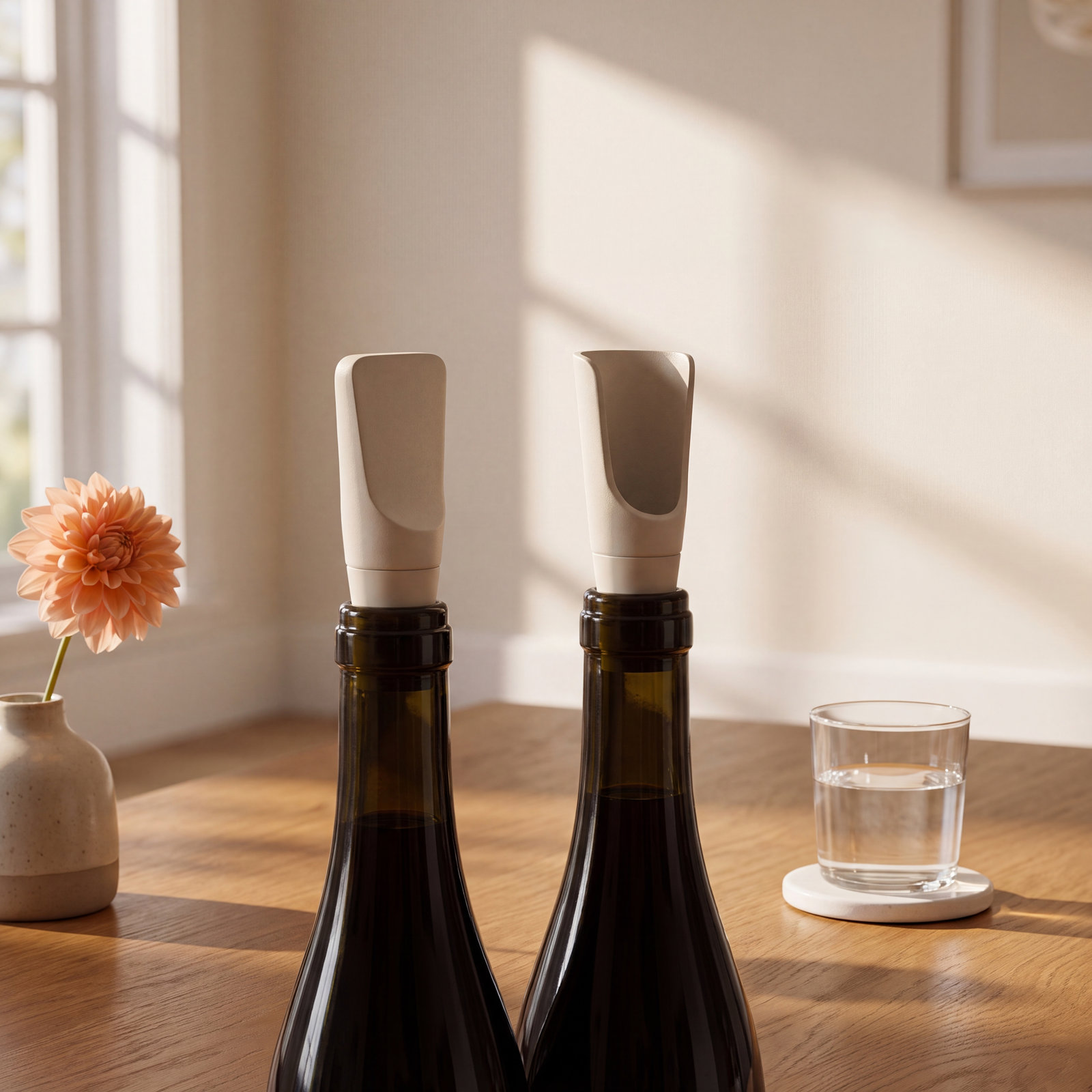 ILO 2-Piece Wine Accessory Set, Beige