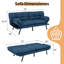 3-in-1 Convertible Futon Sofa Bed, Dual Armrest Styles, Heavy-Duty Compact Loveseat-1116474657