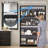 RGB Display Cabinet with Adjustable Glass Shelves, 4-Tier Storage Case with LED Lights & Press-to-Open Doors, Modern Display Shelf for Collectibles, Black -746930036-754911368