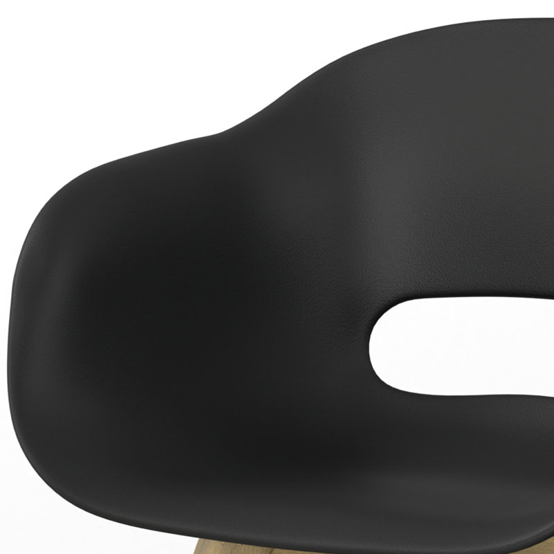 Kona - Chaise de salle à manger d'extérieur en plastique - Noir, Black