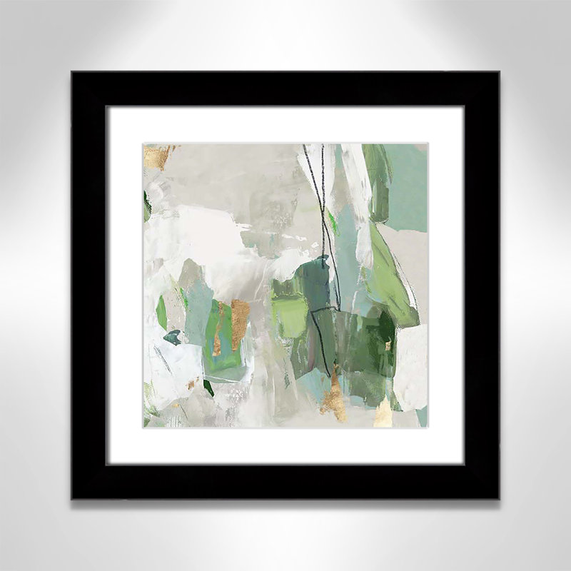 Enchanted Emerald II Print by Tom Reeves, 18.5" H x 18.5" W x 1.25" D, Black Cube Framed