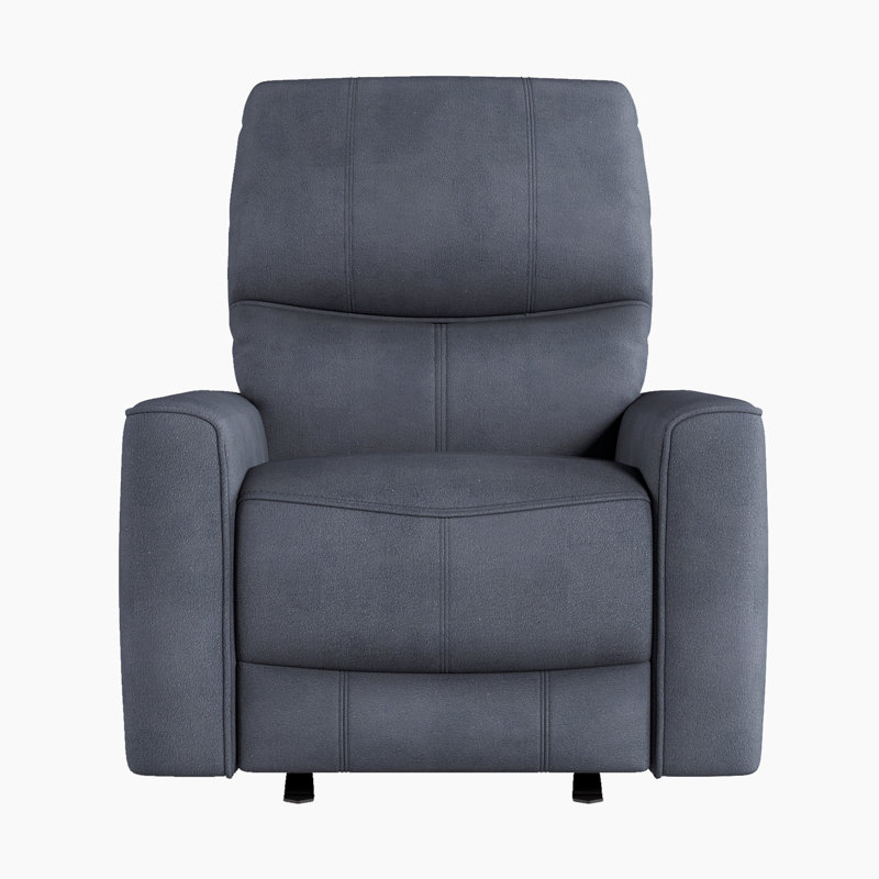 Chaise berçante inclinable 35 po Dille, Velours gris velours