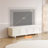 Modern Cream White TV Stand for Living Room, Bedroom,Television Stand with 2 Cabinets