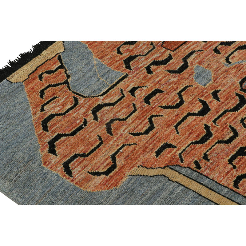 Burano Handmade Kilim Wool Animal Print Area Rug, Runner 3' x 12'