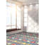 Tapis décoratif bleu en laine de conception unique 11 pi 9 po x 14 pi 1 po noué à la main New Age