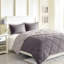 Édredon gris de 3 m pour très grand lit, 2 taies décoratives, réversible doux et chaud