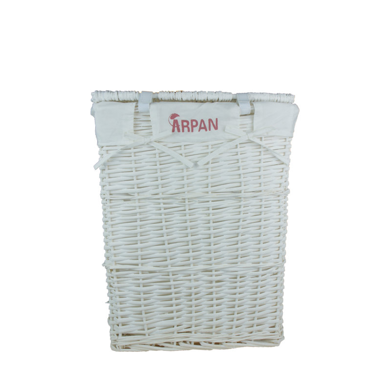 Wicker Laundry Hamper, Large (58cm H x 42cm W x 32cm D)