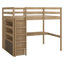 Lit mezzanine avec garde-robe intégré, bureau, tablettes de rangement et tiroirs-1168492276