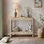 Console moderne de style campagnard, design minimaliste élégant avec placage en bois de qualité supérieure et coins arrondis