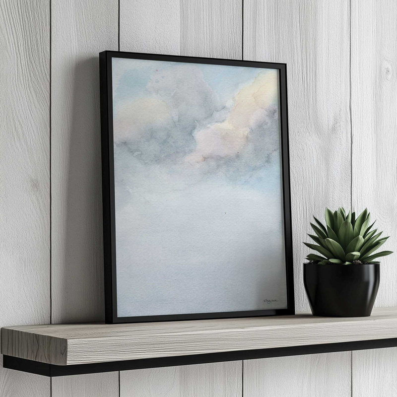 «Blue Sky» par Molly Mattin, reproduction d'art, Tan, L 36 x H 48, Impression encadrée