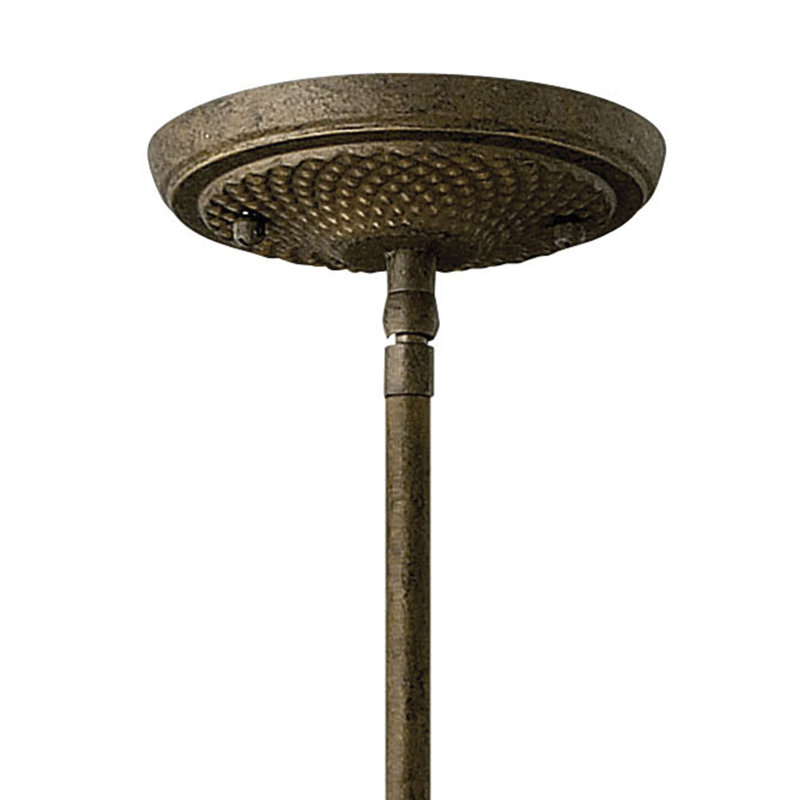 Luminaire suspendu géométrique 1 lumière Skelmersdale, Bronze perlé