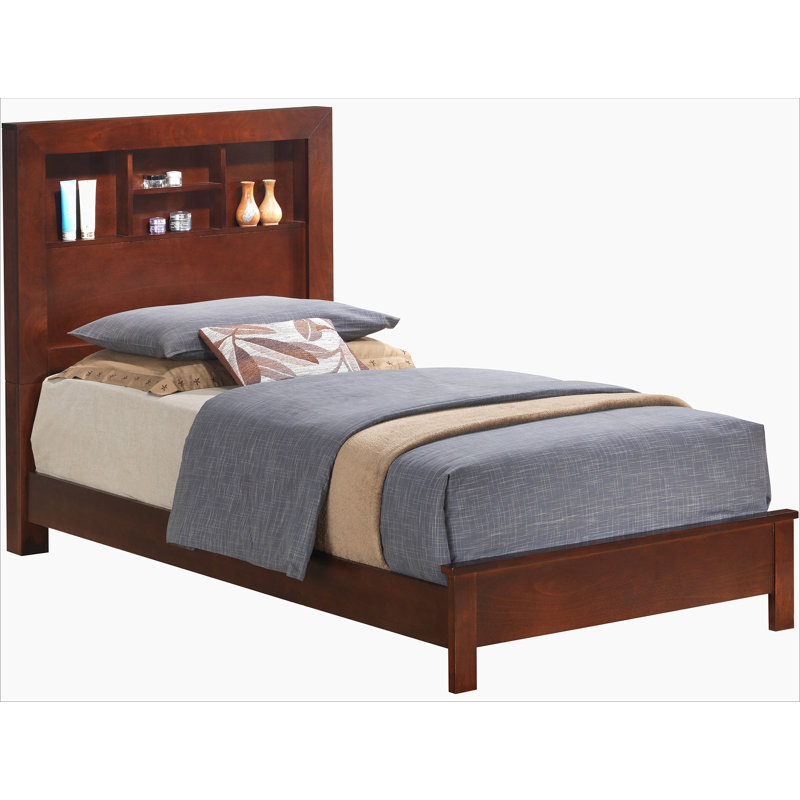 Transitional Cherry Twin Bed For Cozy Spaces