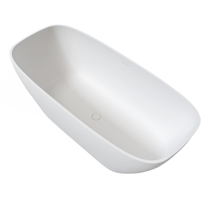 67" Solid Surface Soaking Bathtub