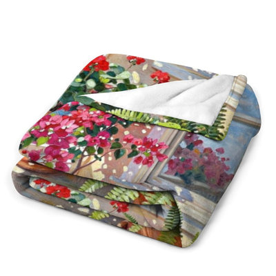 Jeté en flanelle de luxe Bougain