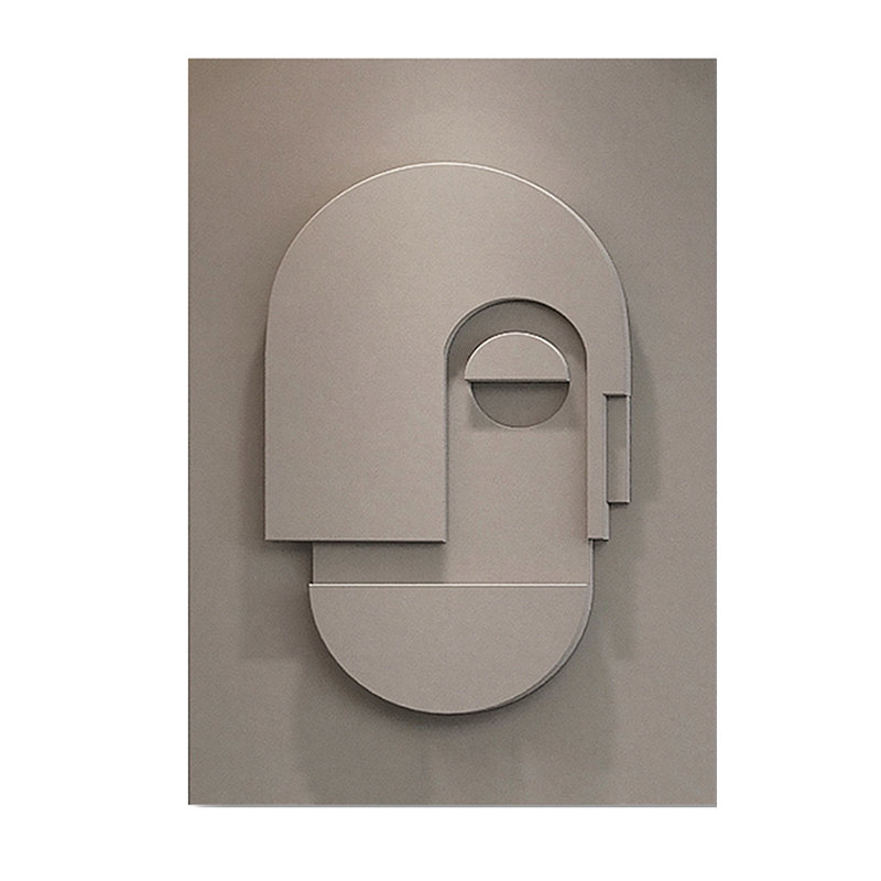 3D Abstract Face Wall Art Textured Sculptural Panel Home Wall Decor