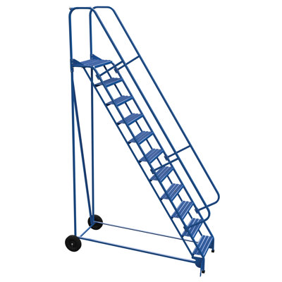 11 - Step Steel Folding Library Ladder