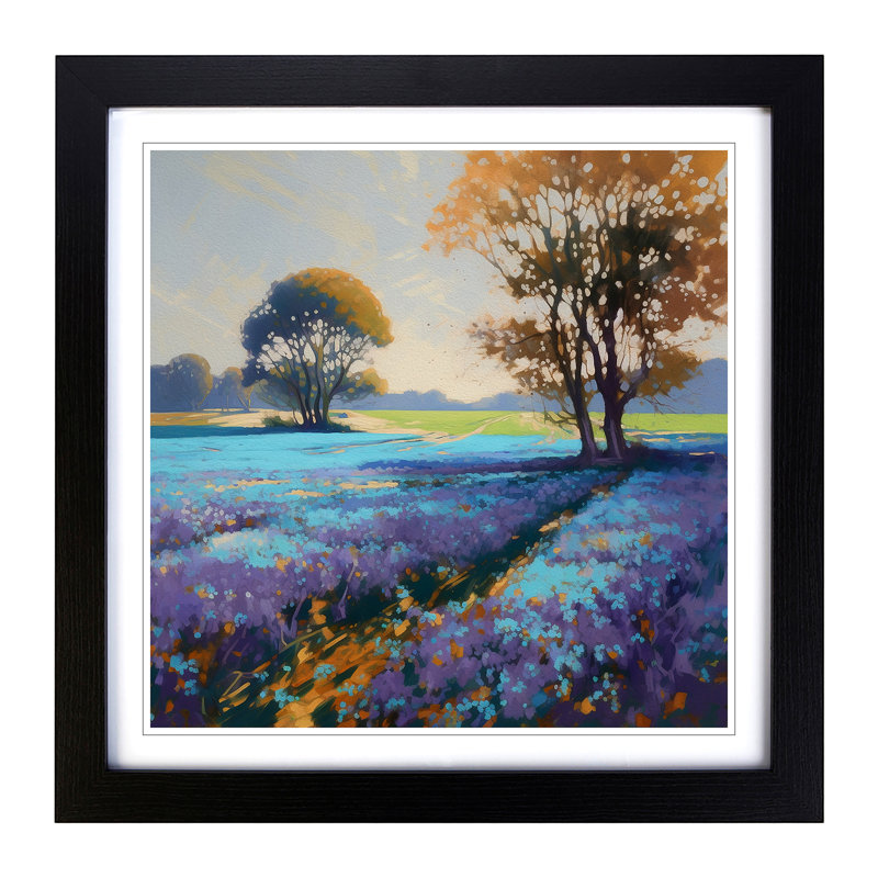 Single Picture Frame Print on Wood, Black