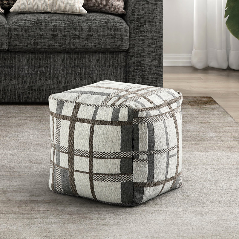 Repose-pieds carré multicolore avec revêtement - Base antidérapante, H 16 po, capacité de poids de 300 lb, sièges modernes