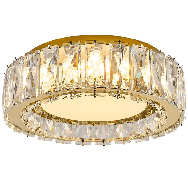Plafonnier encastré à DEL 11 po, H 4 po x l 11 po x P 11 po, Gold