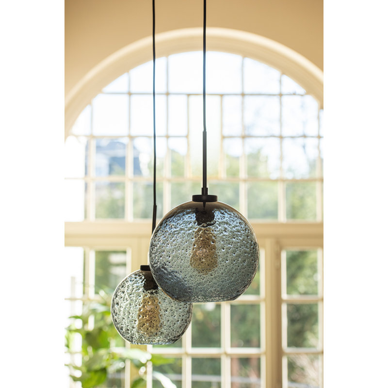 1 - Light Sphere Pendant, 162cm H x 21cm W x 21cm D, Grey
