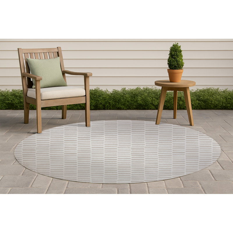 Tapis d'extérieur antidérapant Flat Attack, Rond 5 pi