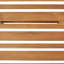 Chaise longue d'extérieur en bois brun pour patio avec portatif-121070471
