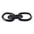 Decorative Glass Chain Link Sculpture Figurine For Home Decor - Modern Decorative Objects For Statue Accent Or Decorations For Living Room - 13", Black-994874678