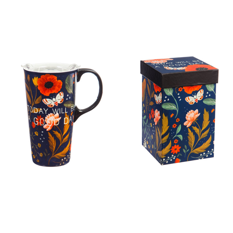Cypress Home Earthenware Travel Mug