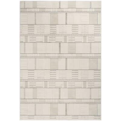 Ebern Designs Faunsdale Ivory Grey Modern Indoor Rug