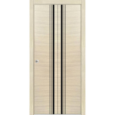 Porte pliante en bois massif massif