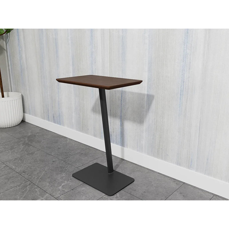 Pieds de table Darsey, Gris anthracite, Noyer Riftwood