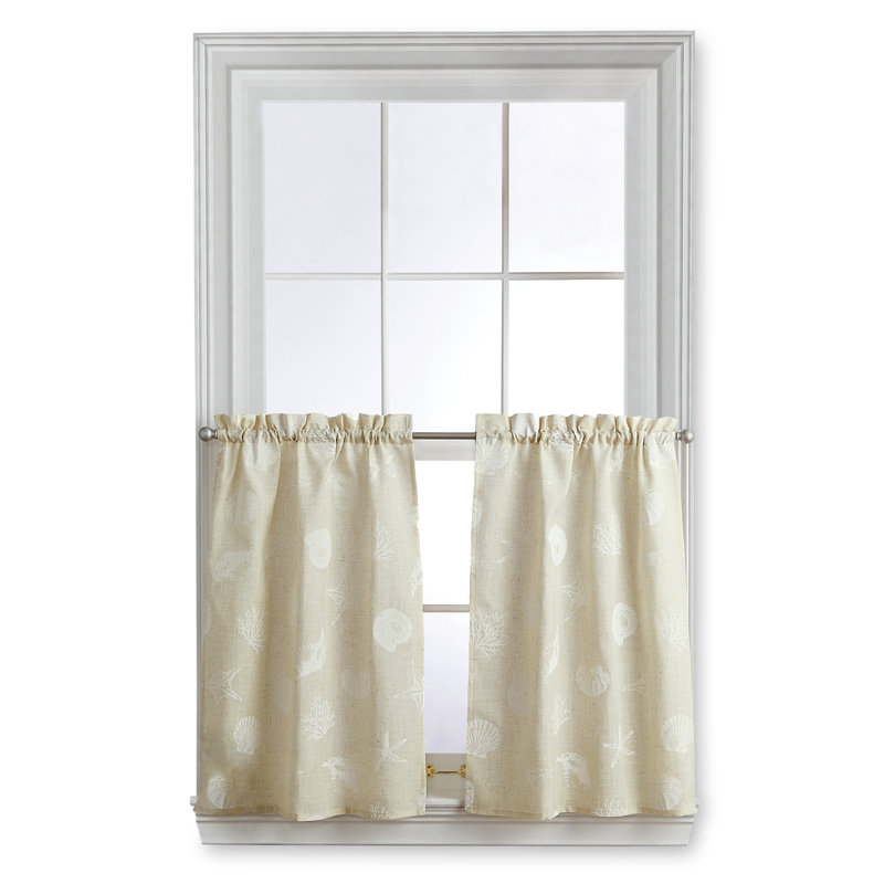 Rideau café seashells Wykoff, l 36 po x L 54 po, Beige